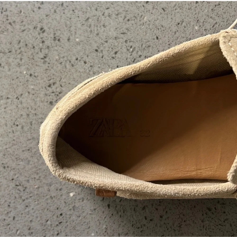 Zara leather loafers shoes size 1